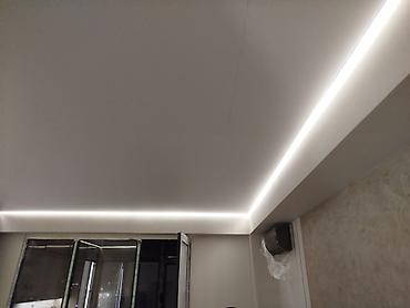 Натяжной потолок: Натяжные потолки матовые глянцевые сатиновые светные потолки монтаж де — 5