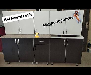 ağ mata: Mətbəx mebeli və masa-stul dəsti - Mətbəx dəsti: yuxarı və aşağı — 3
