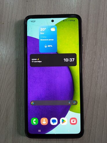 Samsung: Samsung Galaxy A52, 128 GB, rəng - Qara, Sensor, Barmaq izi, İki sim kartlı