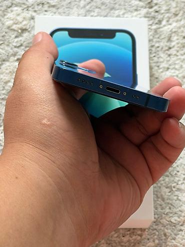 бушный телефон: IPhone 12 mini, Б/у, 64 ГБ, Blue Titanium, Коробка, 76 % — 6