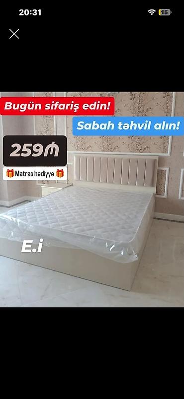 belarus mebelleri: Yeni, İkinəfərlik çarpayı, Bazalı, Matras ilə, Siyirməsiz — 1