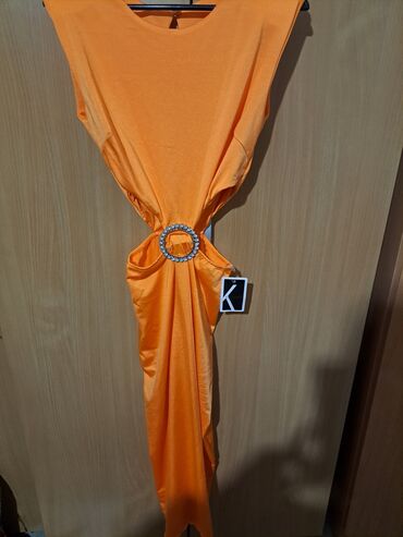 helanke sa petom: A-Dress S (EU 36), color - Orange, Evening, Other sleeves