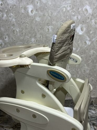 Yemək masaları, oturacaqları: MAMALOVE uşaq yemək stulu - Rəng: bej/krem - Yumşaq arxa hissə və — 8