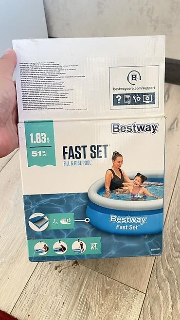 летние: Надувной каркасный бассейн Bestway Fast Set - Серия: Fast Set, Fill — 4