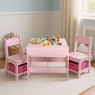 lidl cipelarnik: Dečiji set sto i 2 stolice sa tablom za pisanje Pink ECOTOYS Šifra — 3