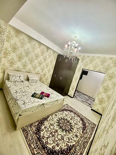 Күндүк ижара: 1 бөлмө, 7-мкр, Душ кабинасы, Жаздык, жууркан-төшөк каптары, Кондиционер — 3