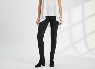 legginsy z wysokim stanem zalando: Zara, Legginsy Eleganckie damskie, rozmiar L