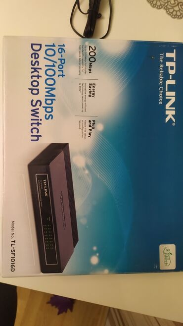 en ucuz power bank: TP Link Desktop Switch / Şəbəkə Avadanlığı 16 port 10 / 100 Mbps