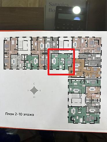 квартиры ошский рынок: 2 комнаты, 83 м², Ала-Арча ТРЦ Элитка, 9 этаж, ПСО (под самоотделку) — 3