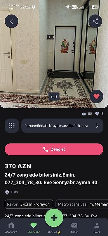 Otaqların uzunmüddətli kirayəsi: Bu şərəfsizin paylaşdığı elanlara qəti şəkildə inanmayın yalandan beh — 6