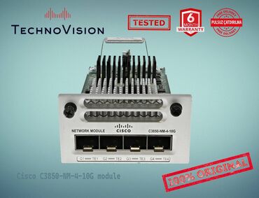 ruter modem: Cisco 3850 NM 4 10G Module ✔️Sertifikasiyadan keçmiş təcrübəli