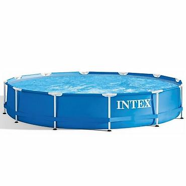 Бассейны: 366/76см. Intex 28210 Каркасный бассейн Metal Frame, 6503л Сборный — 6