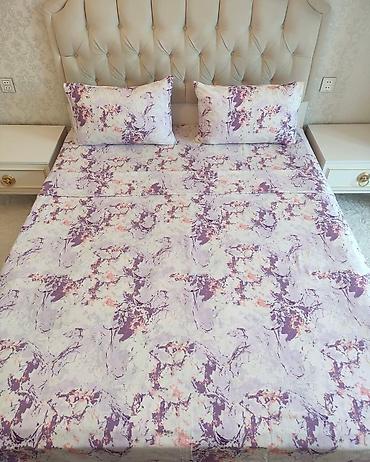 Комплекты постельного белья: Комплект постельного белья с принтом клетку, выполненный в синих и — 26