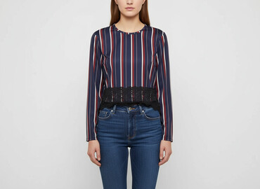 bluzki w paski pull and bear: Zara, Women's blouse, size L