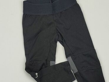 czarne spodnie z zamkami na nogawkach: Leggings, 12-18 months, condition - Good
