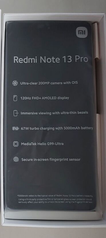 пока х4: Redmi, Redmi Note 13 Pro, 256 ГБ, түсү - Көк, 1 SIM, 2 SIM, eSIM