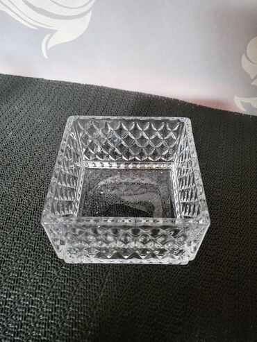 Ostalo posuđe: Bombonijera vintaz,nova pun rad staklena. Bombonijera,posuda za — 12