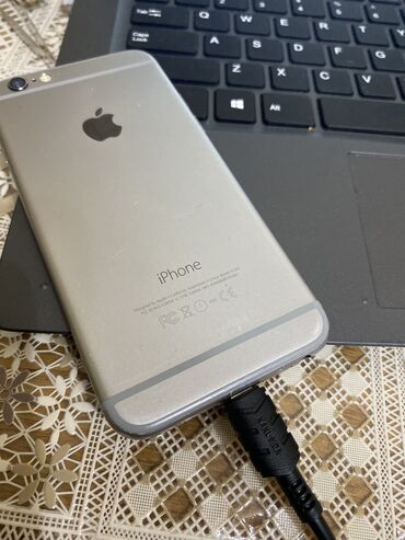 Mobil telefonlar: IPhone 6, 64 GB, Gümüşü, Qırıq, Barmaq izi