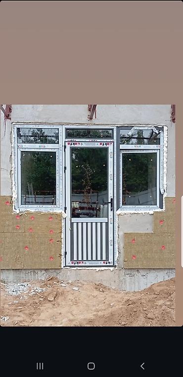 Готовые пластиковые окна: Пластик эшик терезелер МОСКИТНЫЕ СЕТКИ термо тёплая серия фасадное — 6