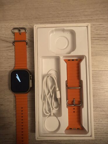 apple watch 8 ultra: İşlənmiş, Smart saat, Apple, Аnti-lost, rəng - Boz