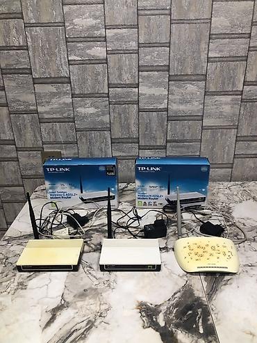 ikinci əl ıran pecləri: Wi-Fi internet ucun modem router TP-LINK . Islek veziyetde . Biri 10 — 1
