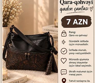 Çantalar: Qırmızı qadın çantası - Qiymət: 12 AZN - Rəng: Qırmızı - Qızılı — 3