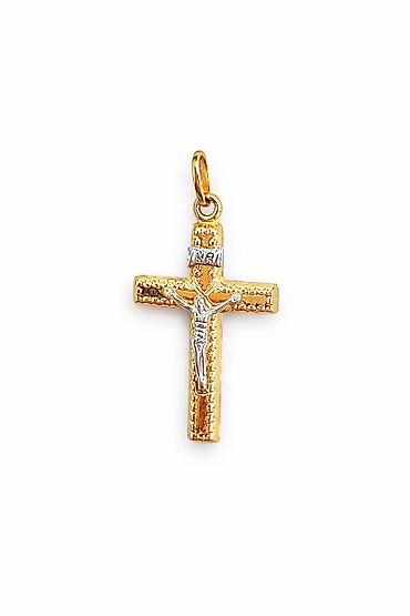 крест: Крест из красного золота 585 - Категория: подвески - Артикул: 35056 - — 1