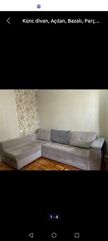 Künc divan, İşlənmiş, Açılan, Bazalı, Nabuk, Çatdırılma yoxdur