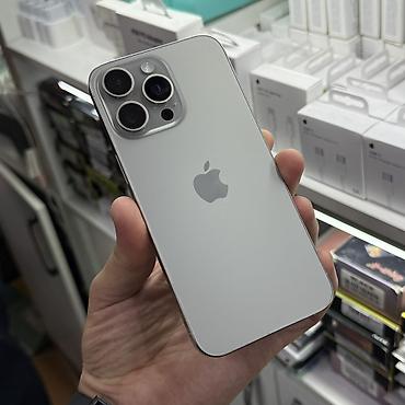 Apple iPhone: IPhone 15 Pro Max, Б/у, 512 ГБ, Natural Titanium, Защитное стекло, Чехол, 96 % — 1