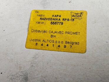 Auto delovi: Razvodna kapa Yugo 45 stari tip Rudi Čajavec do 1986. Novo — 10