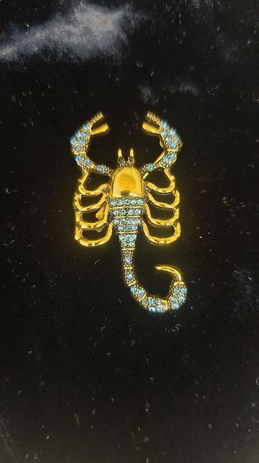 broşlar: Skorpion formalı bəzək sancağı - Material: qızılı tonlu ərinti - — 1
