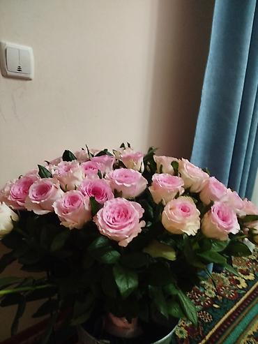 гамма: Букет из роз Пинк Охара (или аналогичных сортовых пионовидных роз) — 2