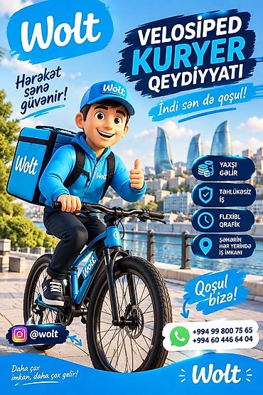 Moto-kuryer tələb olunur, Gündəlik ödəniş, Təcrübəsiz