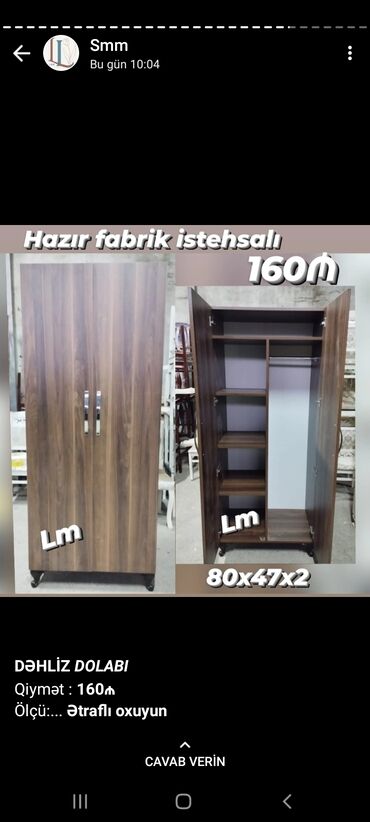 Dolablar: Yeni, Açılan, 3 qapılı Düz dolab, Azərbaycan -da lalafo.az — 3 Dolablar: Yeni, Açılan, 3 qapılı Düz dolab, Azərbaycan — 3