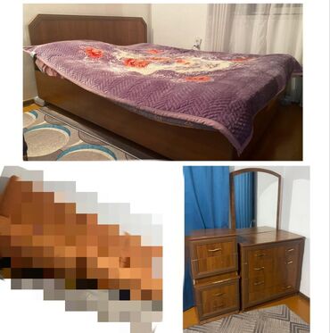 продаю бу кровать: Спальный гарнитур, Двуспальная кровать, Б/у