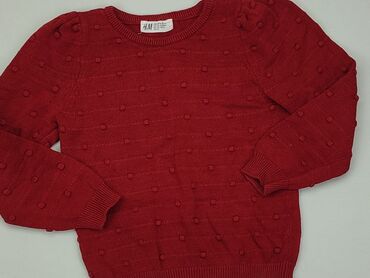 sweterek czerwony: Светр, H&M, 5-6 р., 110-116 см, стан - Дуже гарний