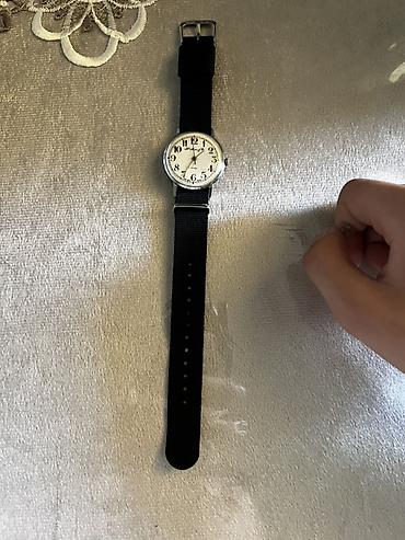 samsung watch 1: Qara kəmərli qol saatı - Klassik dairəvi korpus, gümüşü rəngli — 1