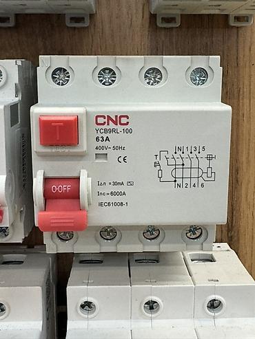 Дифференциальный автомат (УЗО) CNC YCB9RL-100 - Номинальный ток: 63 А