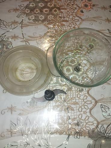 et: Şüşə doğrayıcı qabı və bıçaq komplekti - Material: qalın, şəffaf şüşə — 2