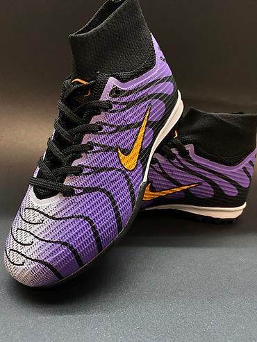 Бутсы: Футбольные сороконожки Nike Air zoom с высоким верхом, обеспечивающим — 6