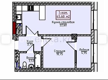 67: 2-комнатная евро-квартира в ЖК Sunhouse 2. $67 000 ≈ 5 862 500 сом — 2