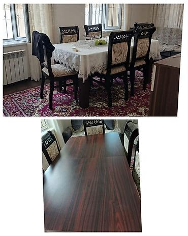 ev mebel: Stol stul dəsti satilir. 180 azn. 6 stulla satilir. Stol acilir — 1