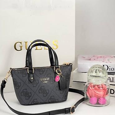 Torbe: Mini torba Guess 1981 – monogram platno - Model: mini tote/crossbody — 9