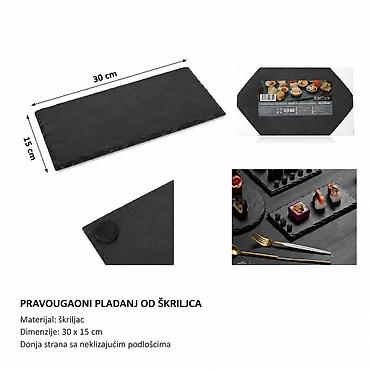 KMT Pravougaoni podmetač od škriljevca 2407352 Elegantna pravougaona