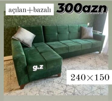 Masa və oturacaq dəstləri: Künc divan, Yeni, Açılan, Bazalı