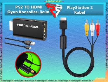 hdmi to av: • PS2 to HDMI Ötürücü Adapter - 10₼ • Av to HDMI Ötürücü Adapter -