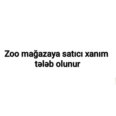 tikis sexine isci teleb olunur: Satış məsləhətçisi tələb olunur, Yalnız qadınlar üçün, İstənilən yaş, 1-2 illik təcrübə, Ayda 2 dəfə ödəniş