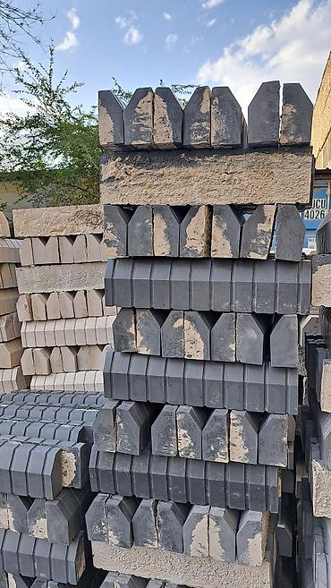 Тротуарные бордюры: Тротуарный бордюр, Бетонный, Овальный, 100 — 12