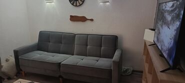namestaj tutin: Three-seat sofas, Textile, color - Grey, Used