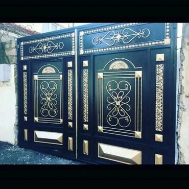 Həyət darvazaları: Yeni Metal Həyət darvazası, Yana açılan, Pulsuz quraşdırma, Pulsuz çatdırılma — 7